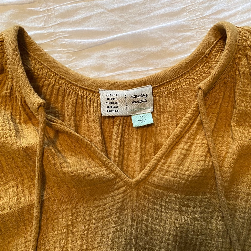 Anthropologie Gold mini dress - Picture 2 of 4